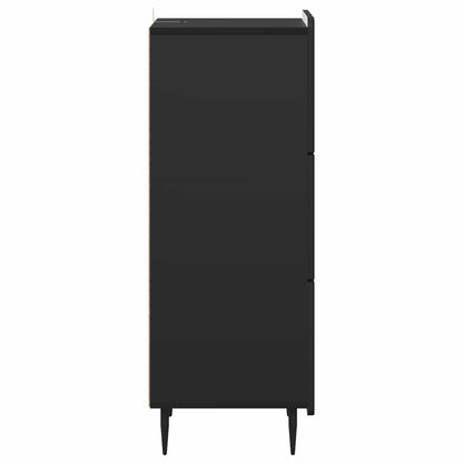Mobile con Cassetti Nero 33 x 34,5 x 92 cm Legno ingegnerizzato