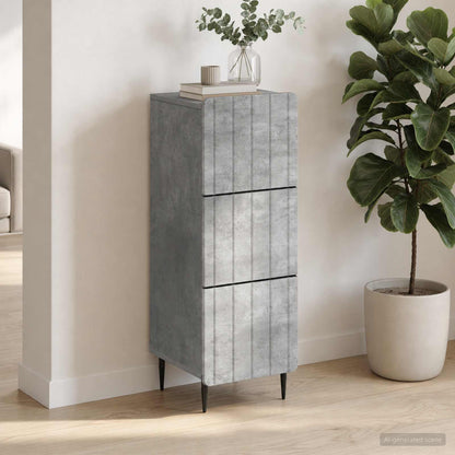 Mobile con Cassetti Grigio Cemento 33 x 34,5 x 92 cm