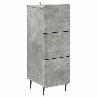 Mobile con Cassetti Grigio Cemento 33 x 34,5 x 92 cm