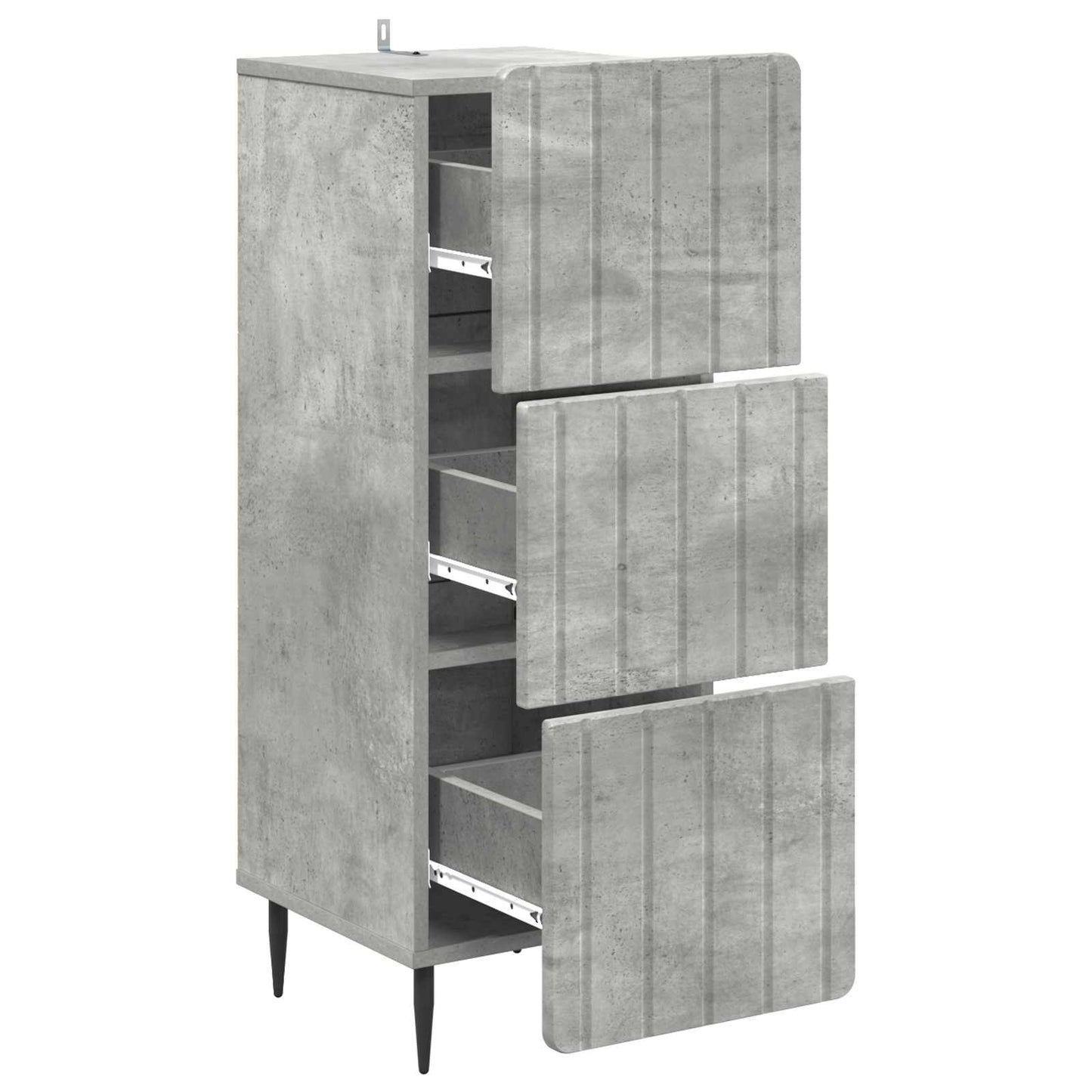 Mobile con Cassetti Grigio Cemento 33 x 34,5 x 92 cm