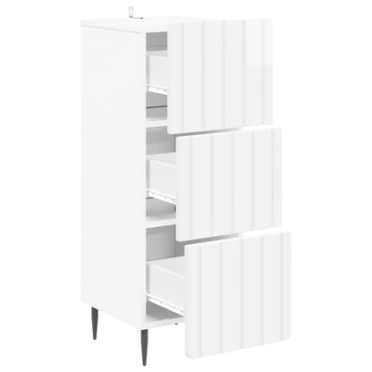 Mobile con Cassetti Bianco Lucido 33 x 34,5 x 92 cm | homemem39