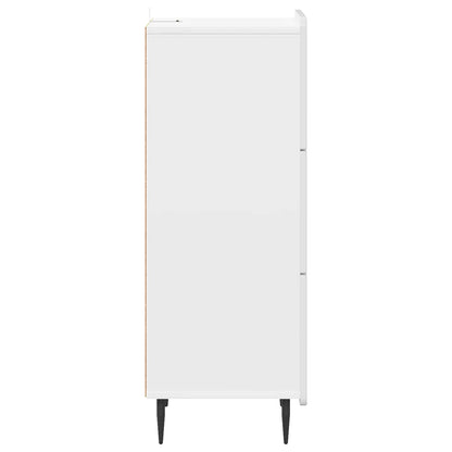 Mobile con Cassetti Bianco Lucido 33 x 34,5 x 92 cm