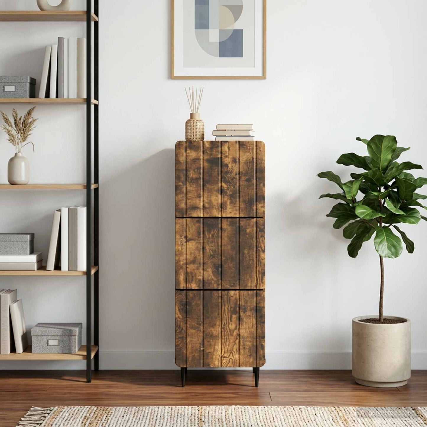 Mobile con Cassetti Rovere Fumo 33 x 34,5 x 92 cm