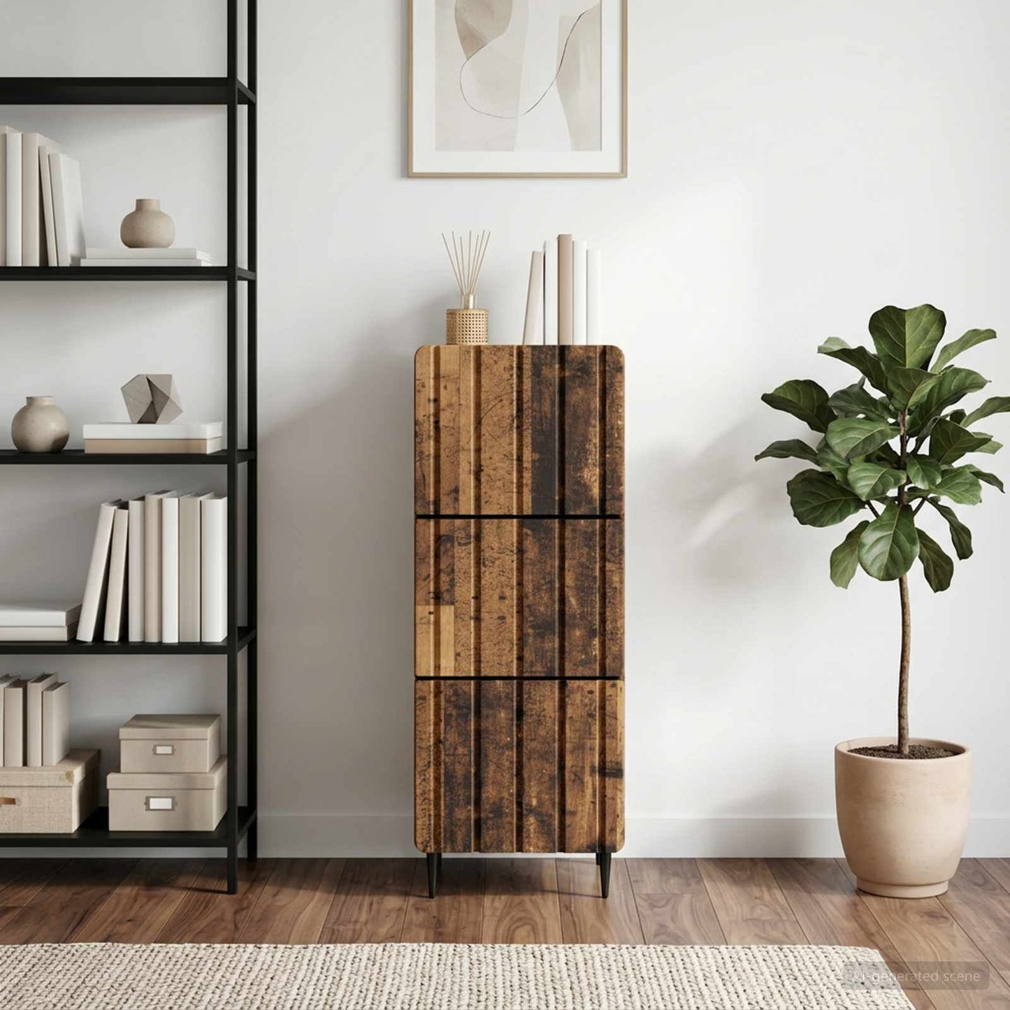 Mobile con Cassetti Legno antico 33 x 34,5 x 92 cm