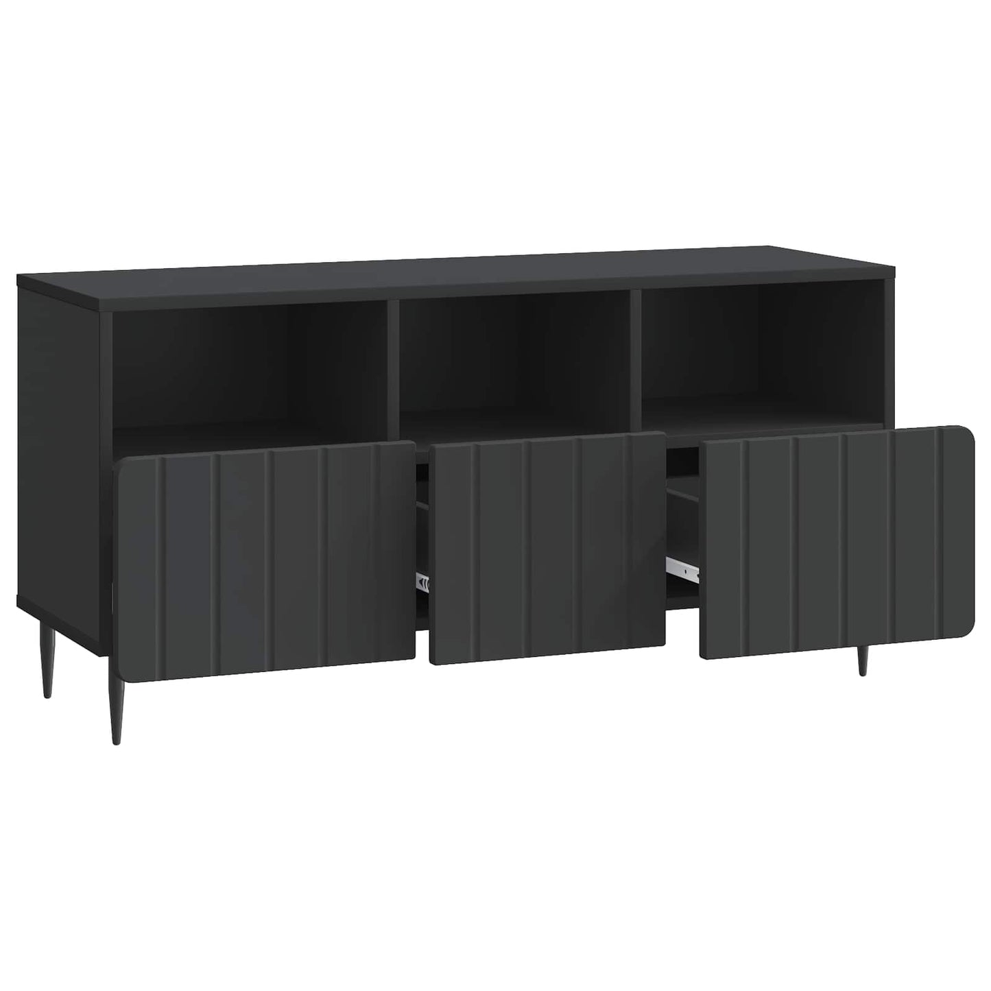 Mobile TV Nero 102 x 34,5 x 50 cm Legno ingegnerizzato