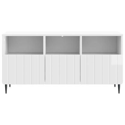 Mobile TV Bianco Lucido 102 x 34,5 x 50 cm Legno ingegnerizzato | homemem39