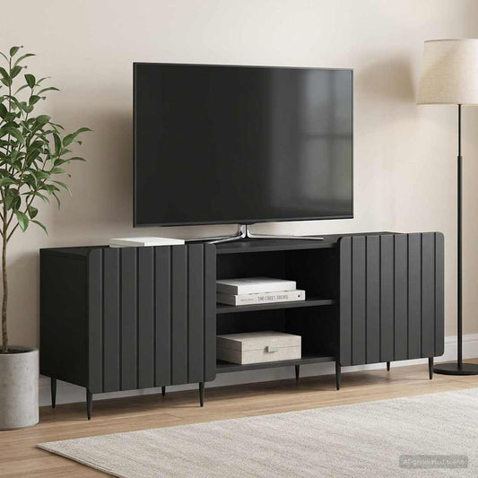 Mobile TV Nero 150 x 31 x 52 cm Legno ingegnerizzato