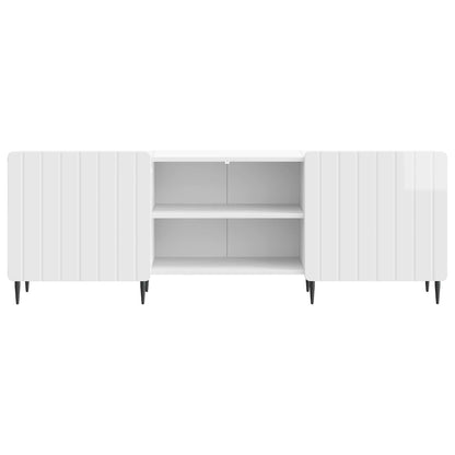 Mobile TV Bianco Lucido 150 x 31 x 52 cm Legno ingegnerizzato | homemem39