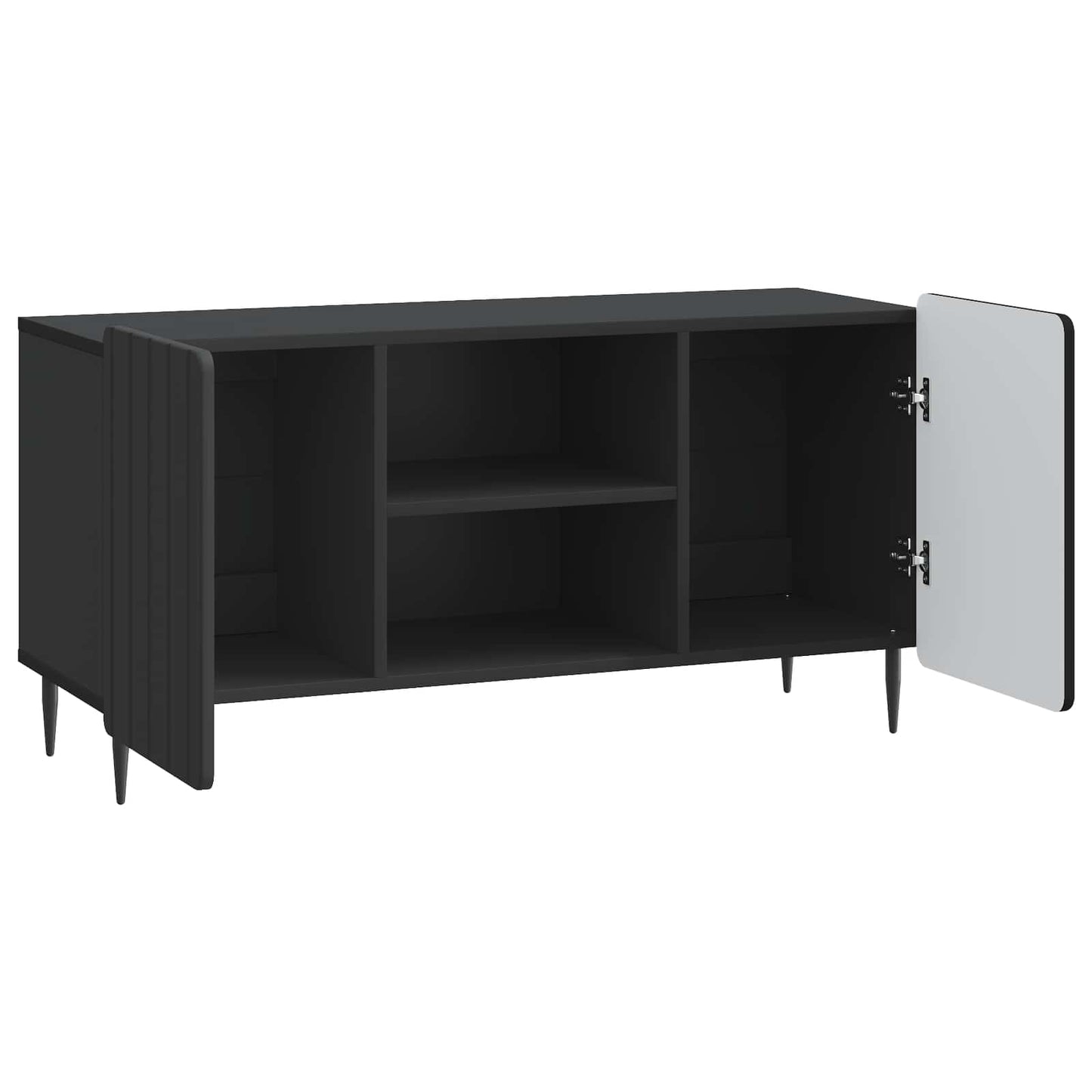 Mobile TV Nero 102 x 34,5 x 52 cm Legno ingegnerizzato