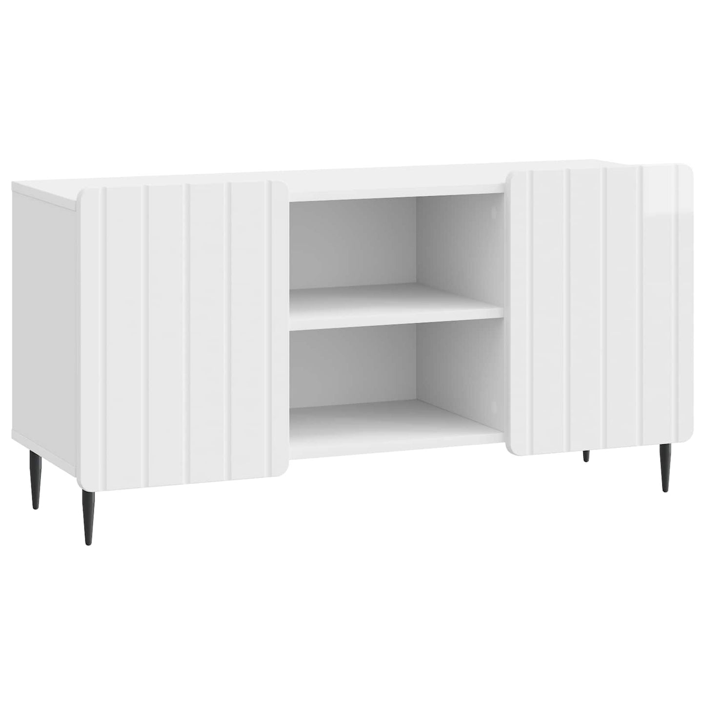 Mobile TV Bianco Lucido 102 x 34,5 x 52 cm Legno ingegnerizzato
