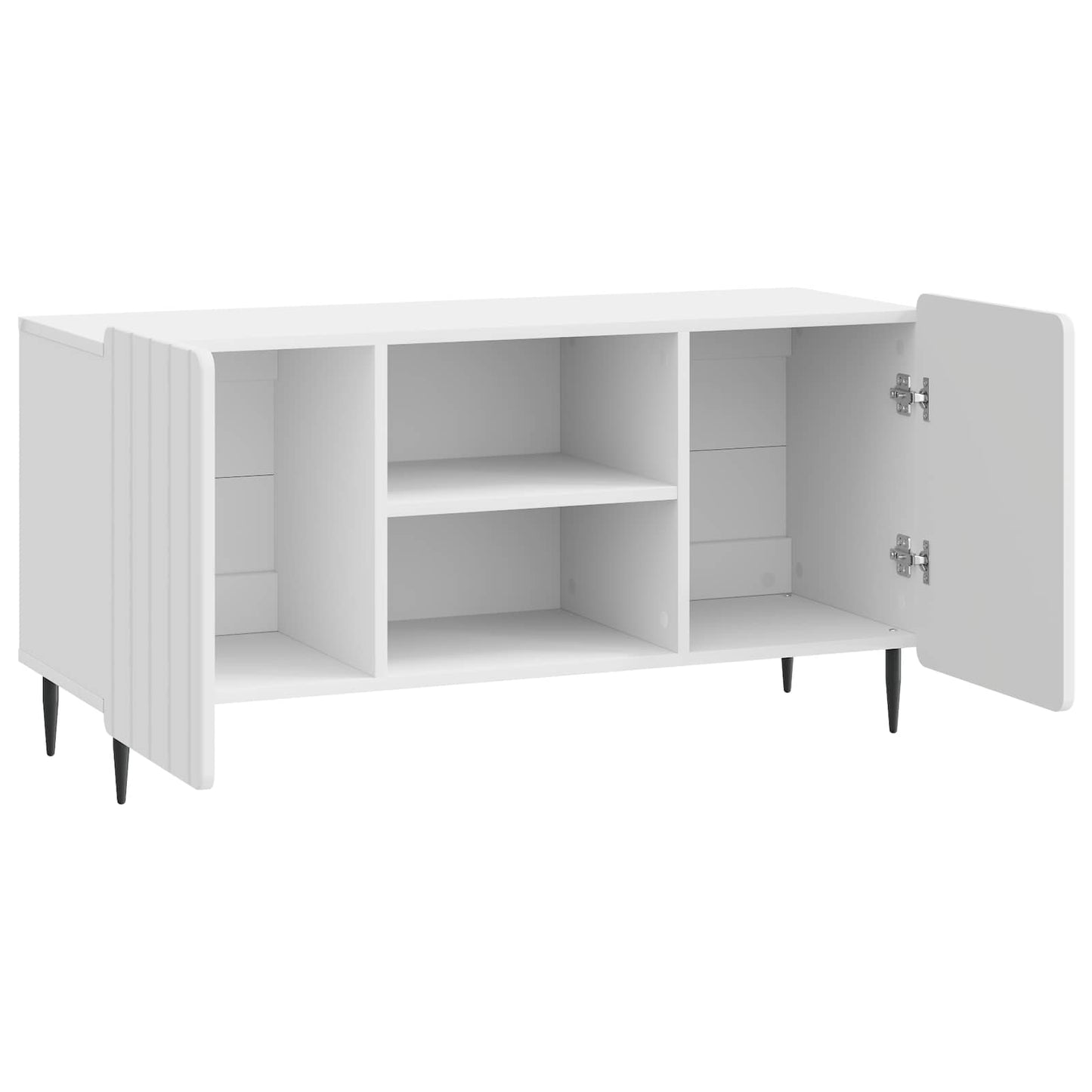 Mobile TV Bianco Lucido 102 x 34,5 x 52 cm Legno ingegnerizzato | homemem39