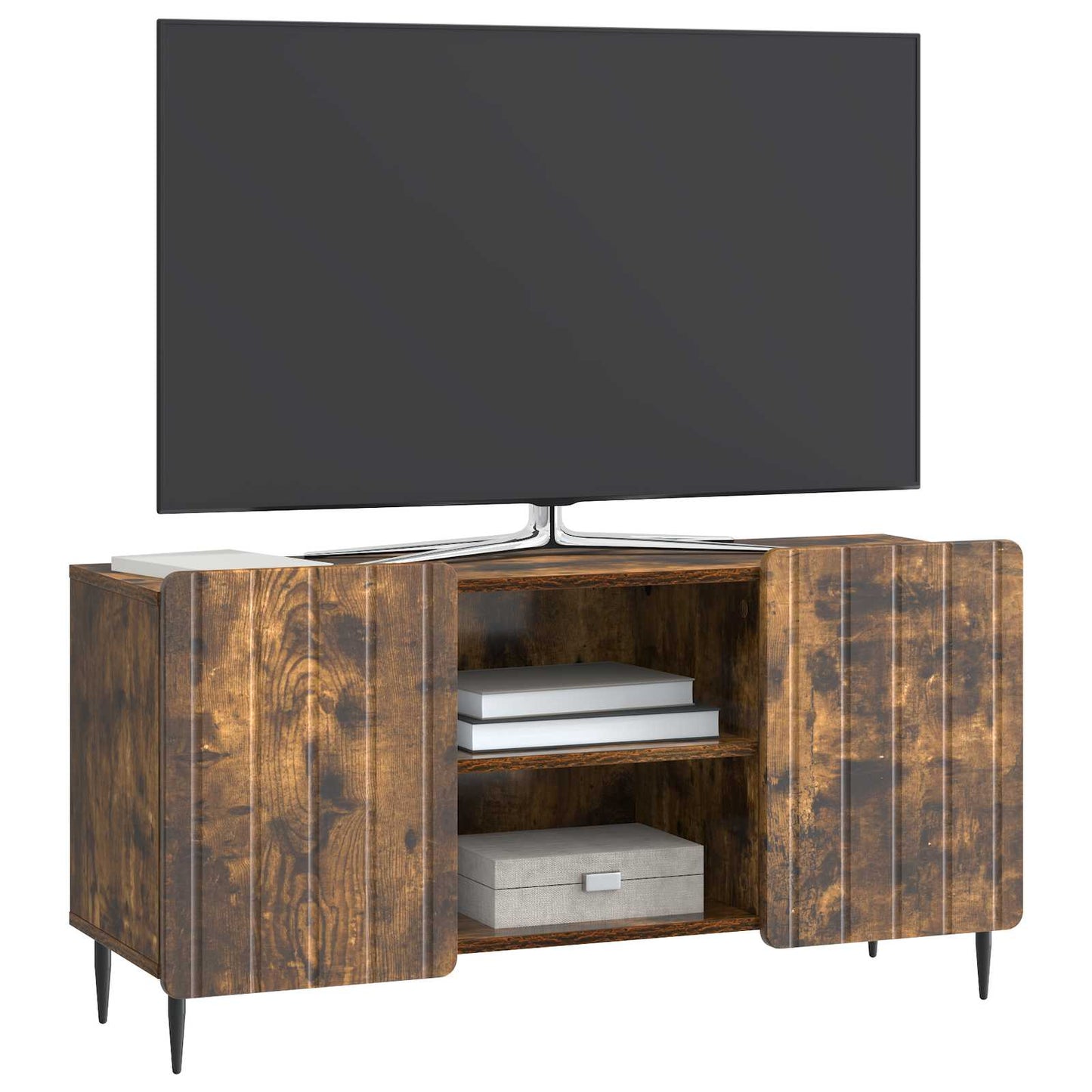 Mobile TV Rovere Fumo 102 x 34,5 x 52 cm Legno ingegnerizzato