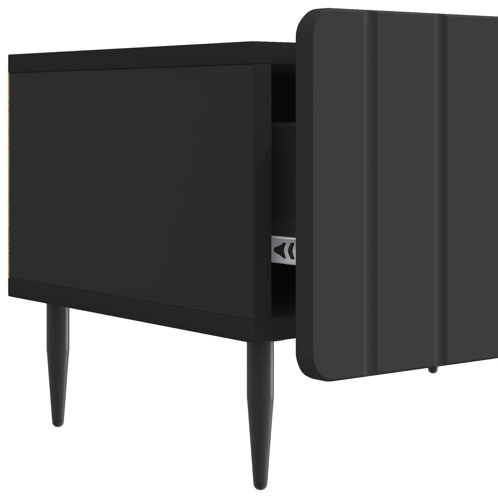 Mobile TV Nero 147 x 34,5 x 32 cm Legno ingegnerizzato | homemem39