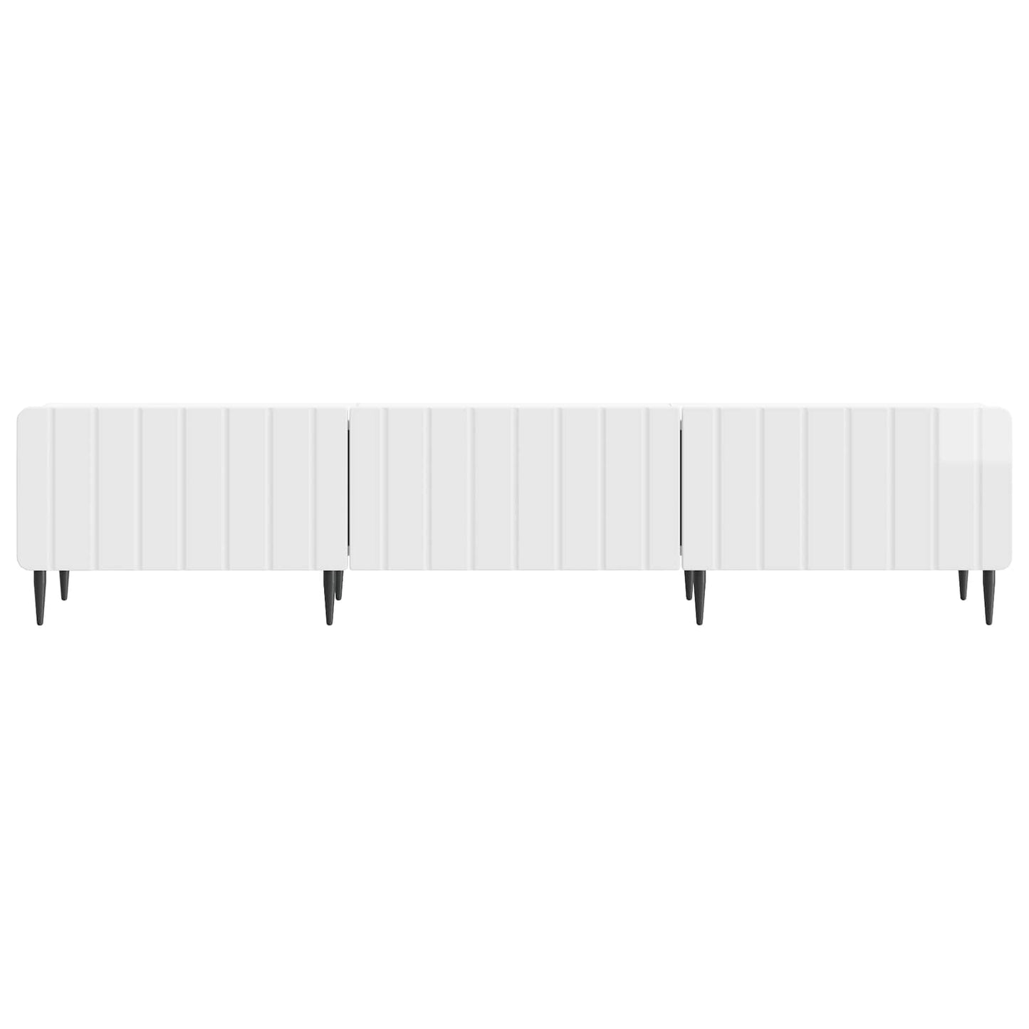 Mobile TV Bianco Lucido 147 x 34,5 x 32 cm Legno ingegnerizzato