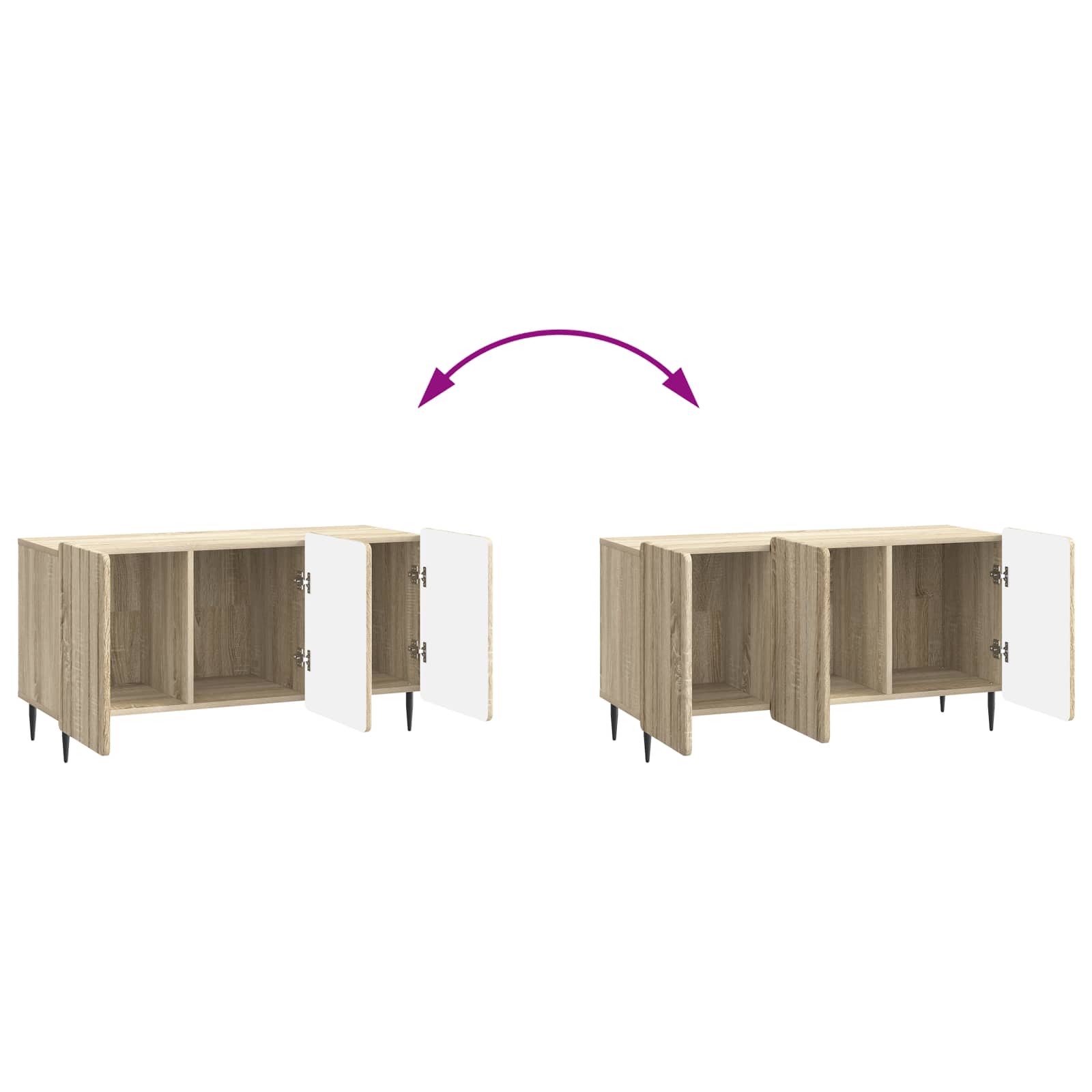 Mobile TV Rovere Sonoma 99 x 34,5 x 52 cm Legno ingegnerizzato | homemem39