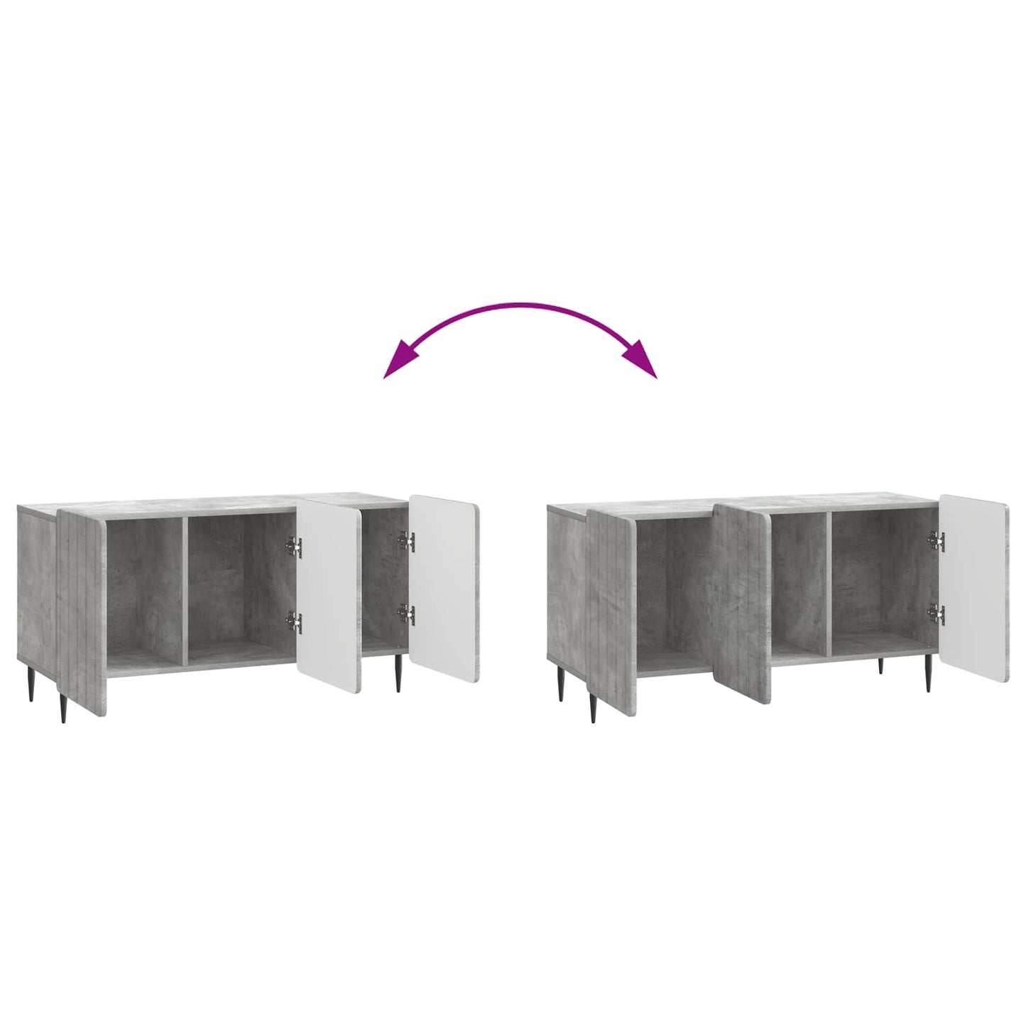Mobile TV Grigio Cemento 99 x 34,5 x 52 cm Legno ingegnerizzato | homemem39