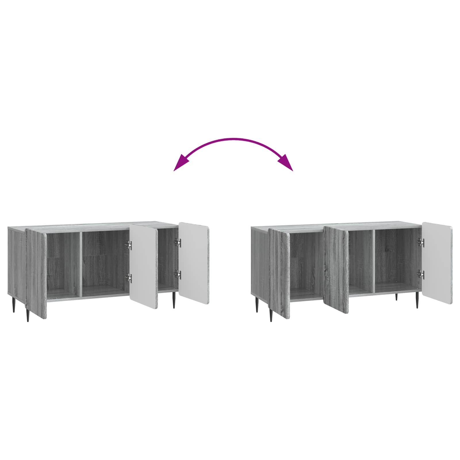 Mobile TV Grigio Sonoma 99 x 34,5 x 52 cm Legno ingegnerizzato | homemem39