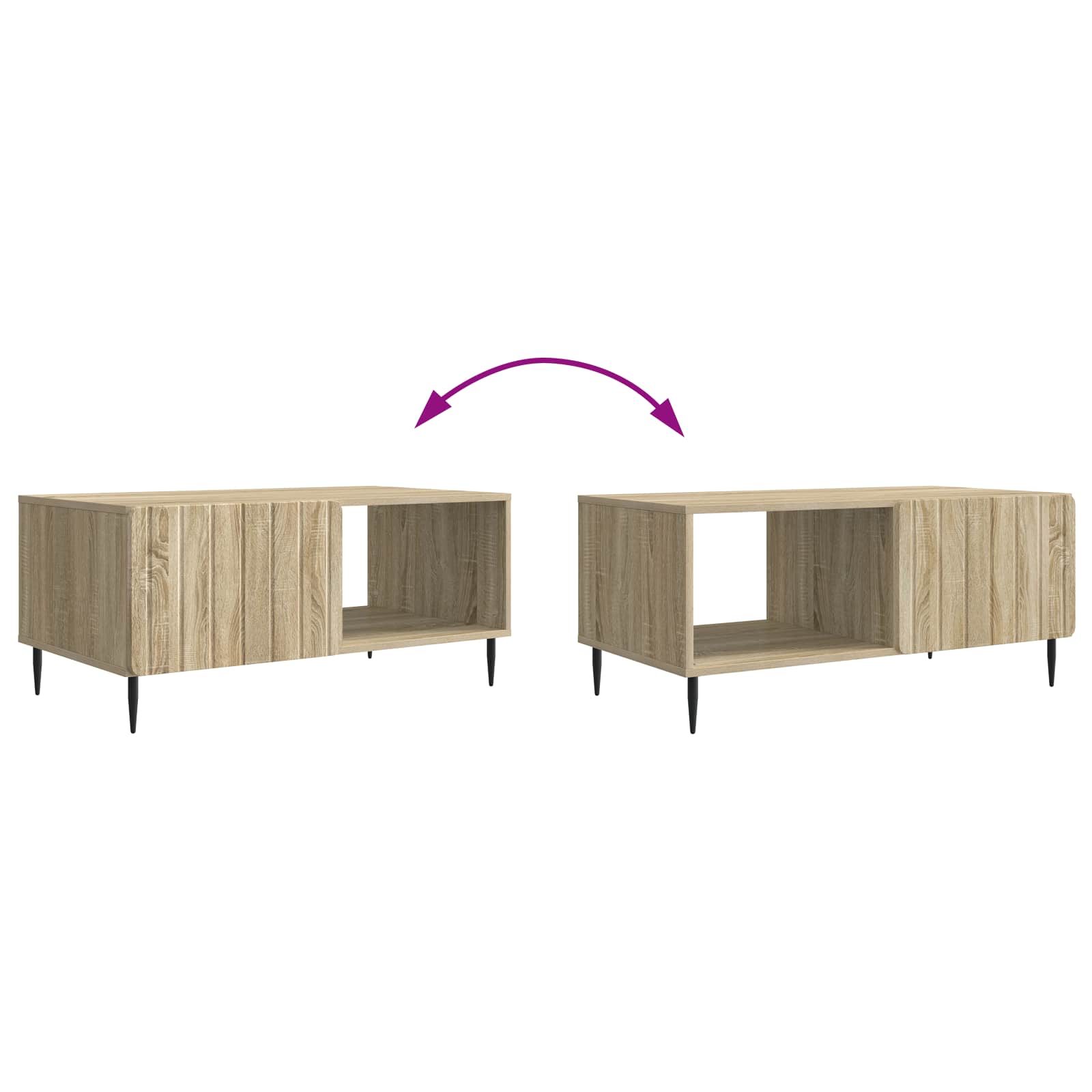 Tavolino da salotto Rovere Sonoma 90 x 50 x 40 cm | homemem39