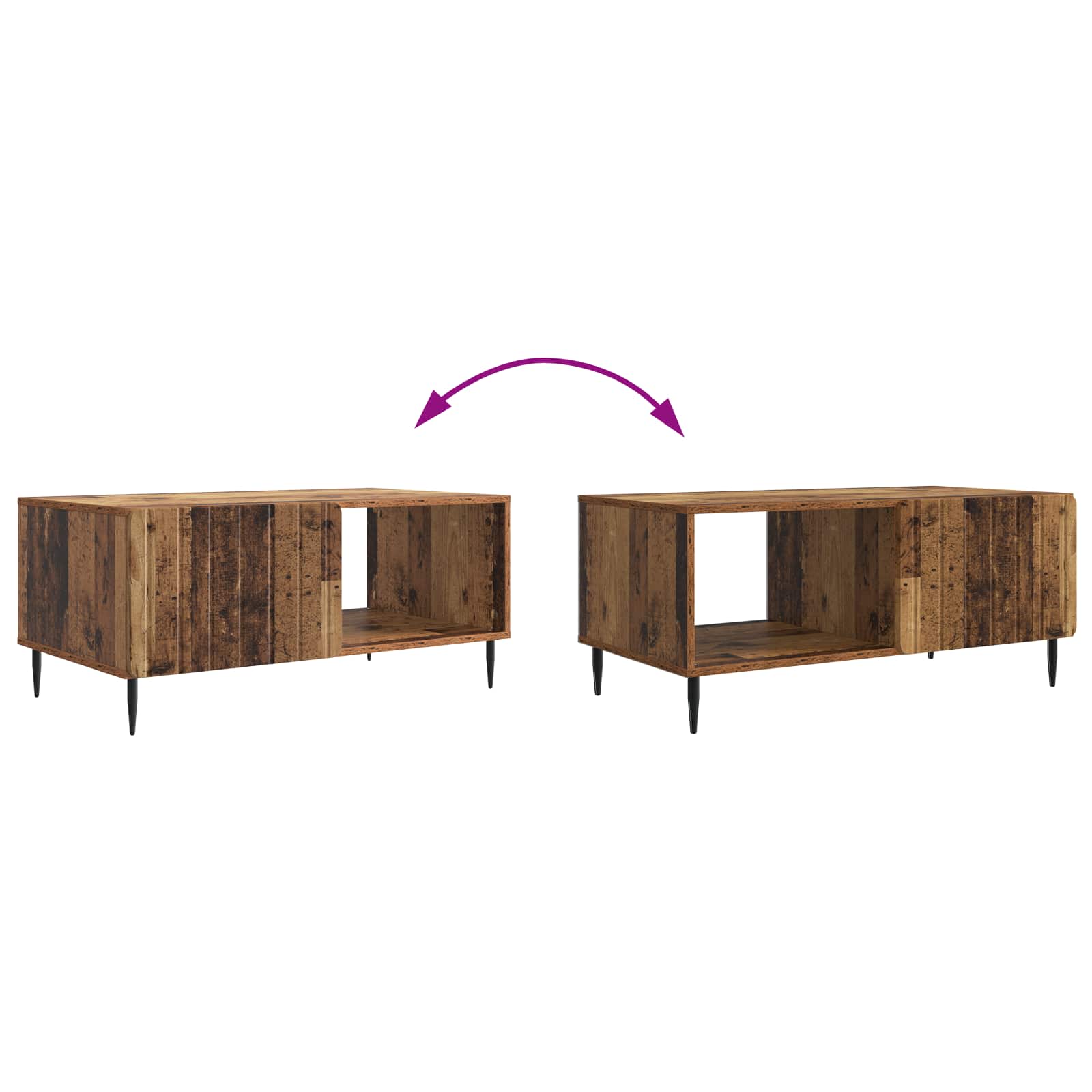 Tavolino da salotto Legno antico 90 x 50 x 40 cm | homemem39