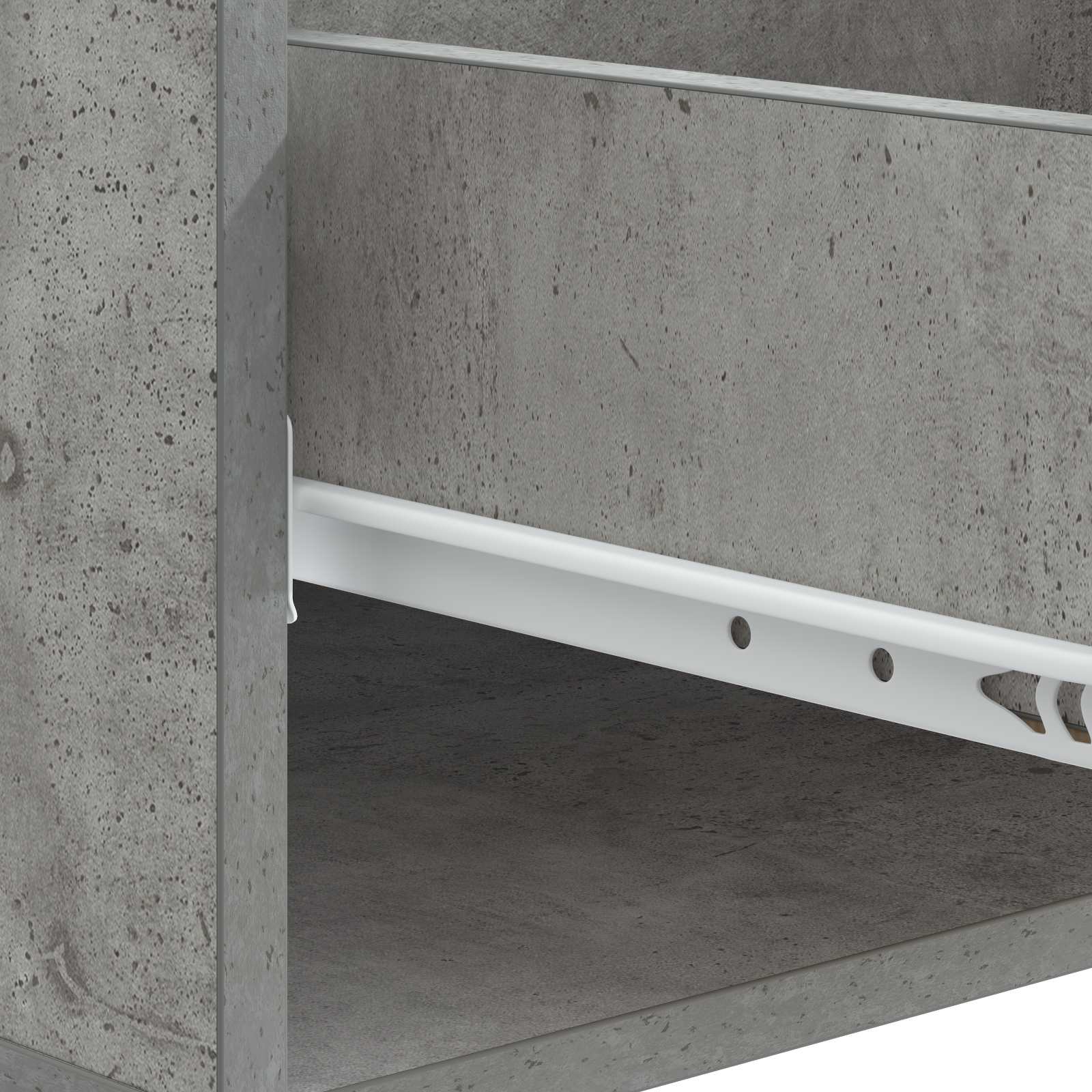 Tavolino da salotto con cassetto Grigio Cemento 49 x 50 x 42 cm | homemem39