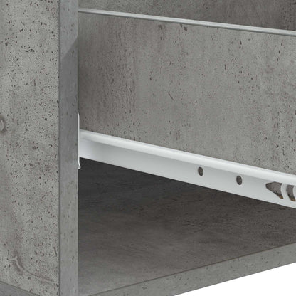 Tavolino da salotto con cassetto Grigio Cemento 49 x 50 x 42 cm | homemem39