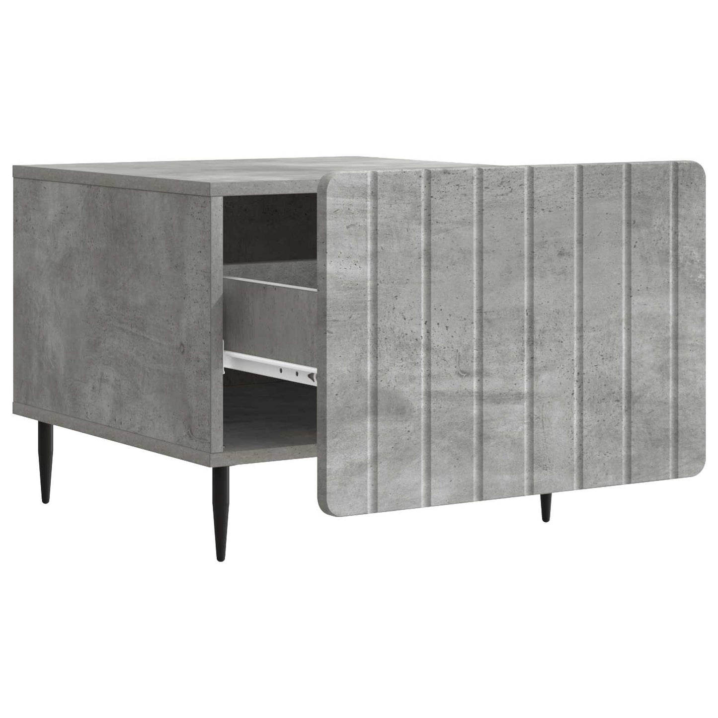 Tavolino da salotto con cassetto Grigio Cemento 49 x 50 x 42 cm | homemem39