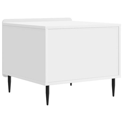 Tavolino da salotto con cassetto Bianco Lucido 49 x 50 x 42 cm | homemem39