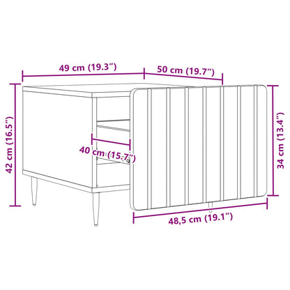 Tavolino da salotto con cassetto Legno antico 49 x 50 x 42 cm | homemem39
