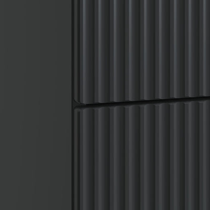 Armadio da Notte con cassetto 2 pcs Nero 43 x 34,5 x 48 cm | homemem39