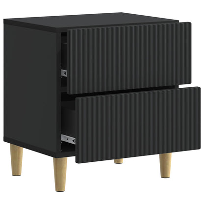 Armadio da Notte con cassetto 2 pcs Nero 43 x 34,5 x 48 cm | homemem39