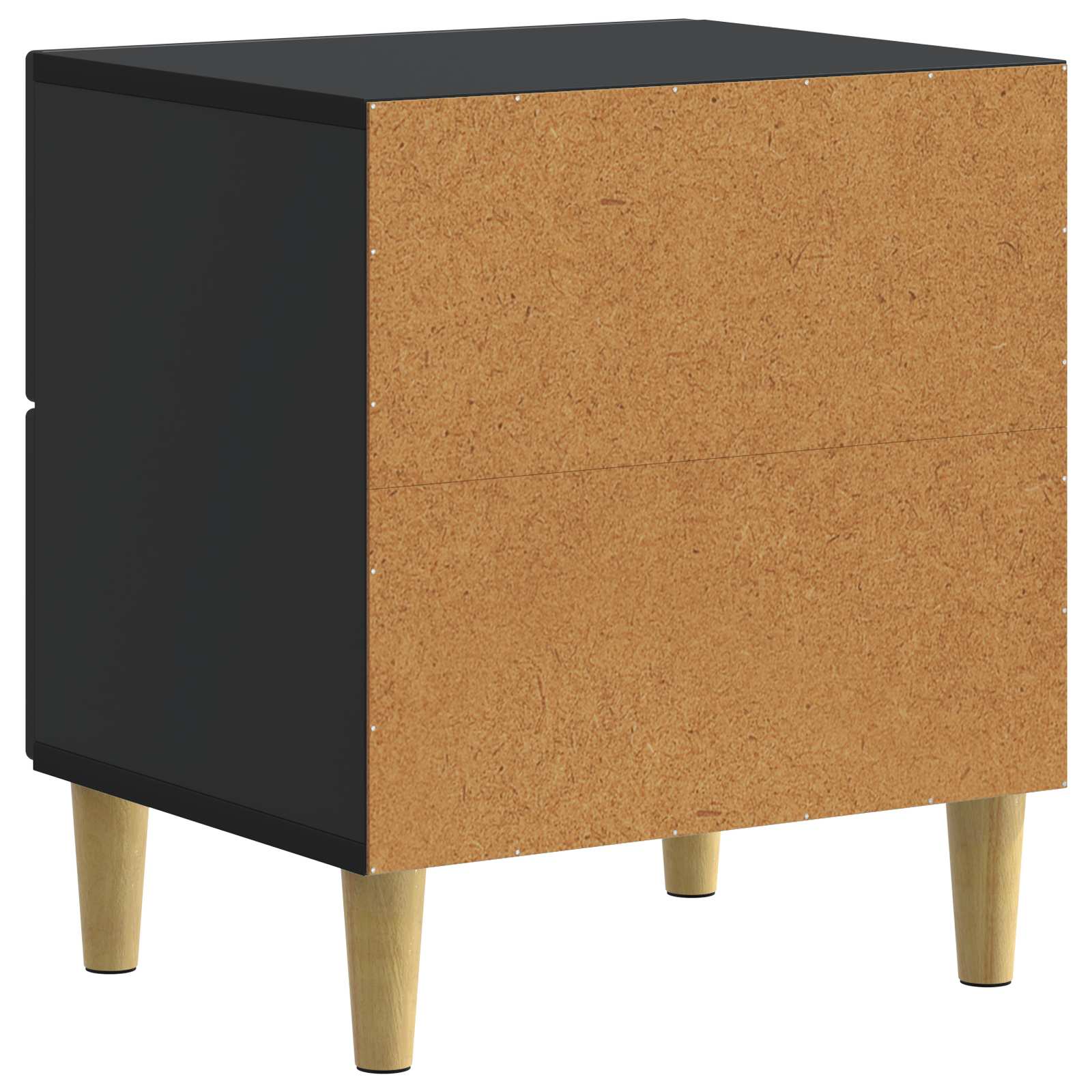 Armadio da Notte con cassetto 2 pcs Nero 43 x 34,5 x 48 cm | homemem39