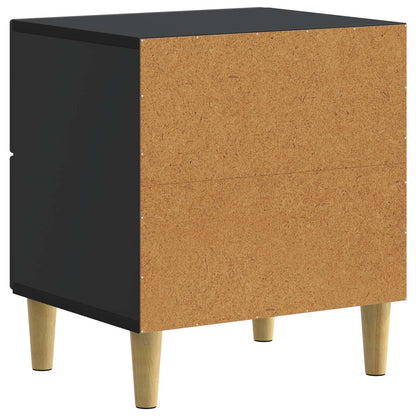 Armadio da Notte con cassetto 2 pcs Nero 43 x 34,5 x 48 cm | homemem39