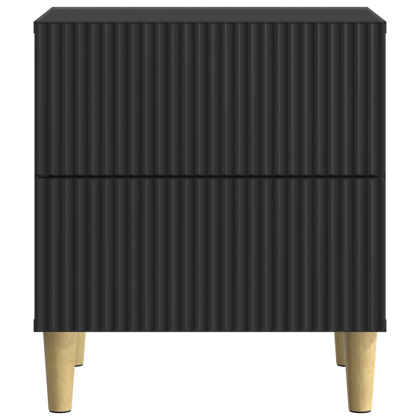 Armadio da Notte con cassetto 2 pcs Nero 43 x 34,5 x 48 cm | homemem39