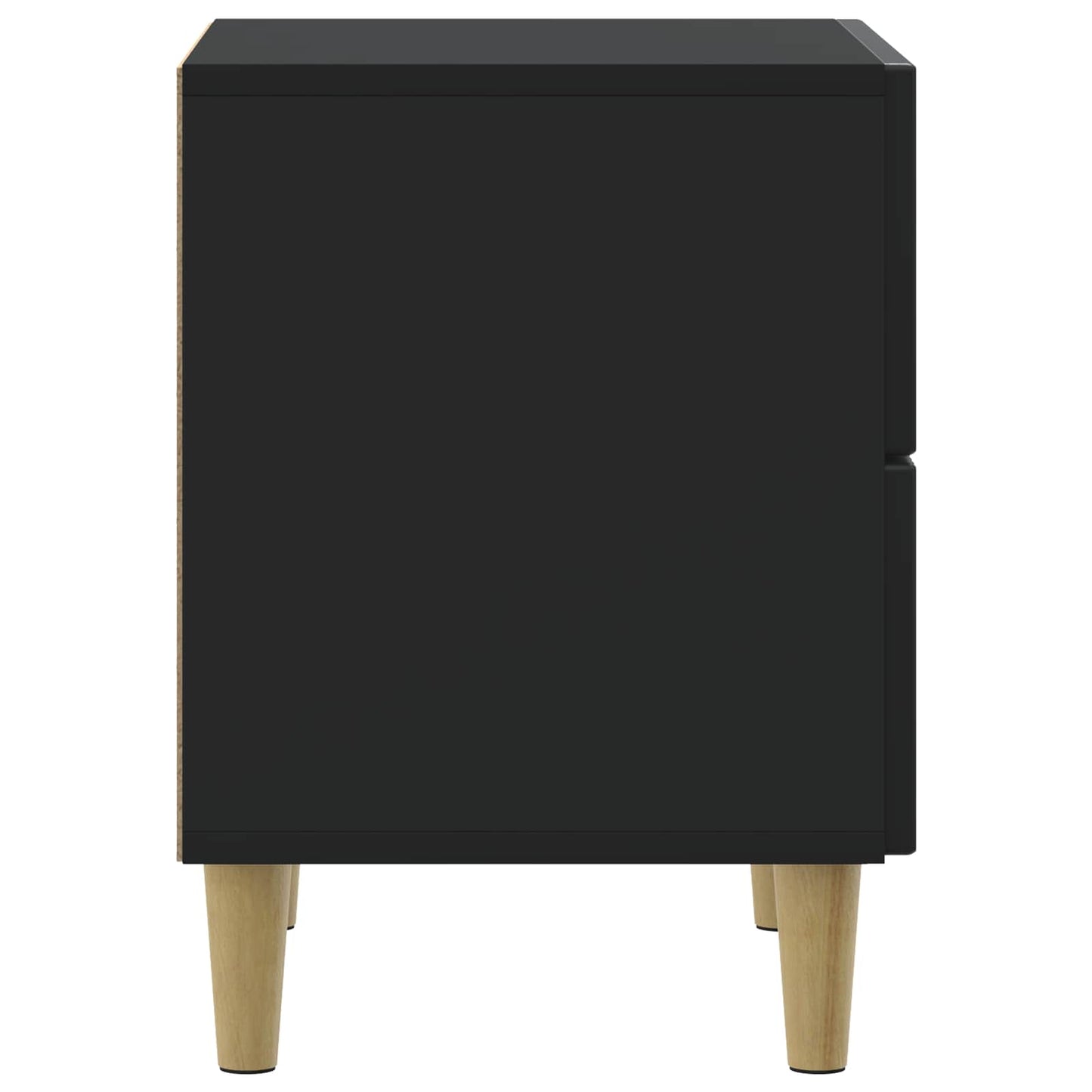 Armadio da Notte con cassetto 2 pcs Nero 43 x 34,5 x 48 cm | homemem39