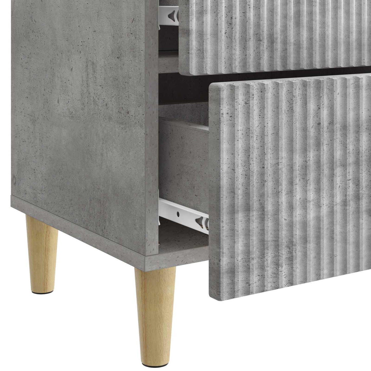 Armadio da Notte con cassetto Grigio Cemento 43 x 34,5 x 48 cm | homemem39