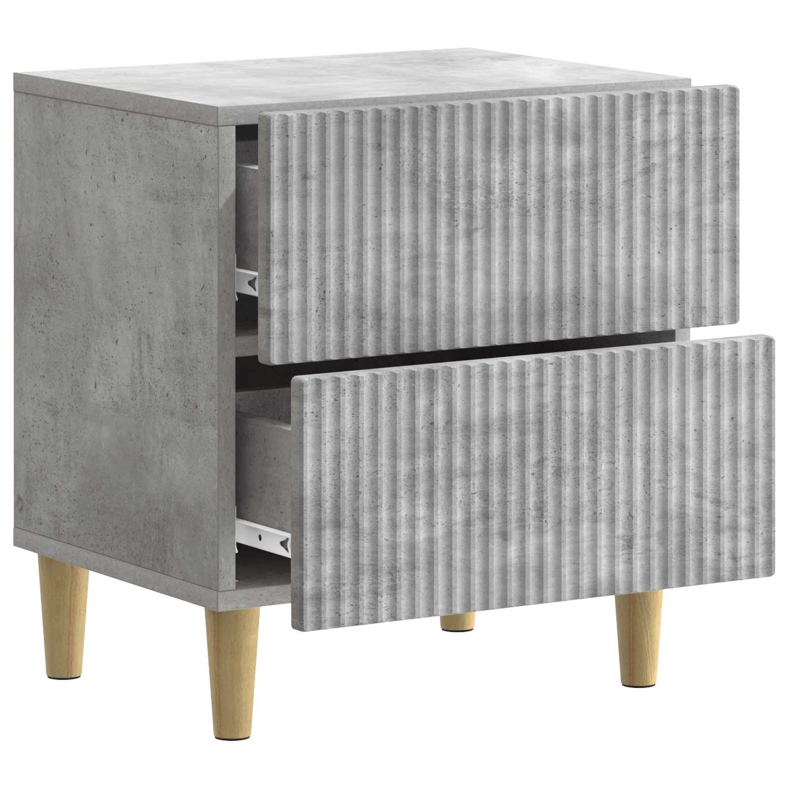 Armadio da Notte con cassetto Grigio Cemento 43 x 34,5 x 48 cm | homemem39