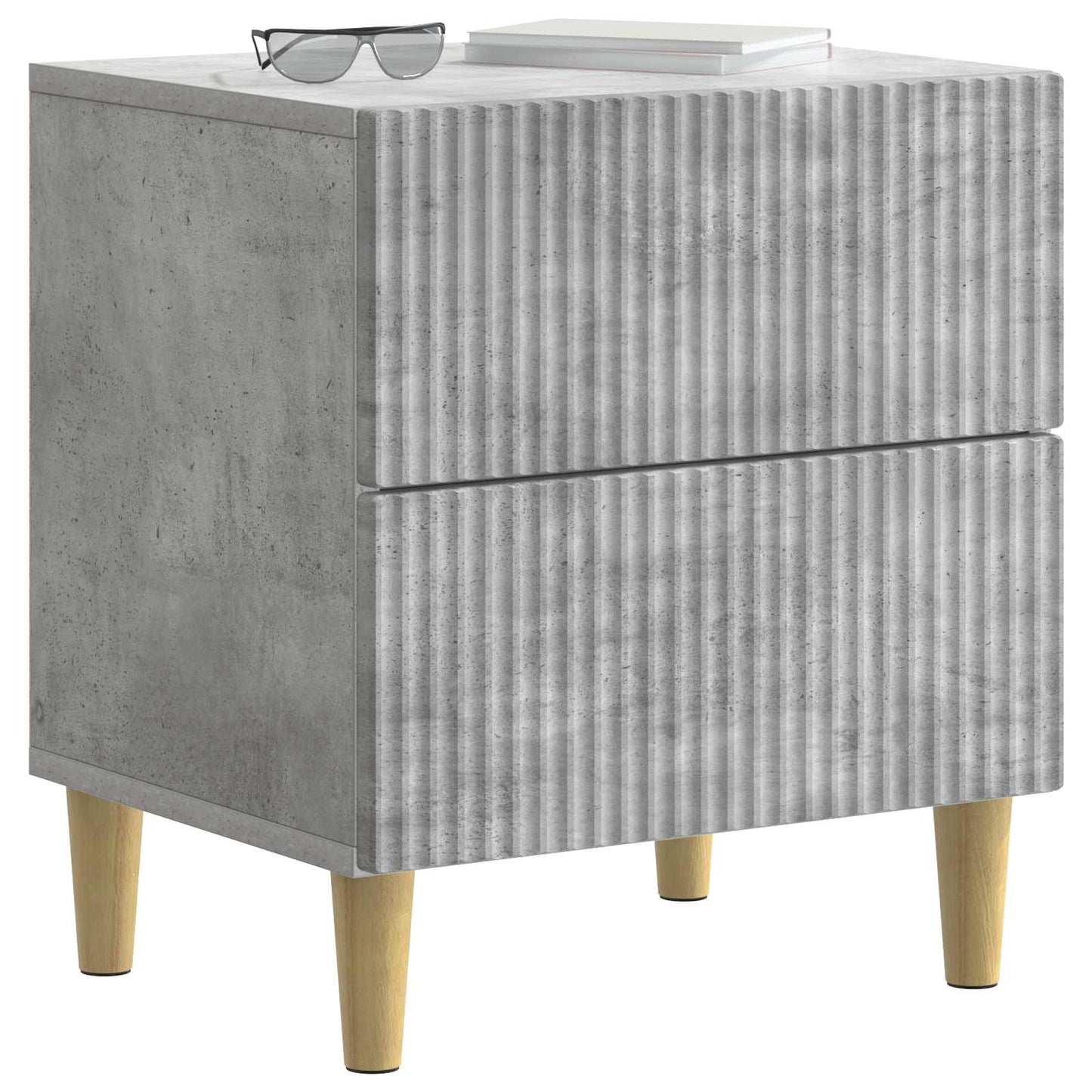 Armadio da Notte con cassetto Grigio Cemento 43 x 34,5 x 48 cm | homemem39
