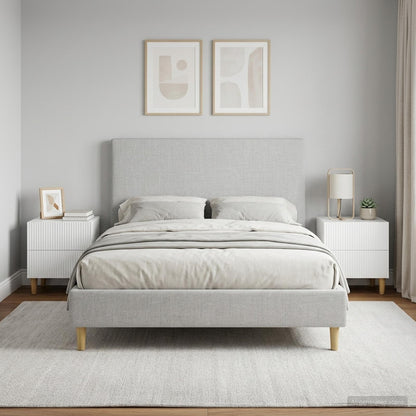 Armadio da Notte 2 pz Bianco Lucido 43 x 34,5 x 48 cm
