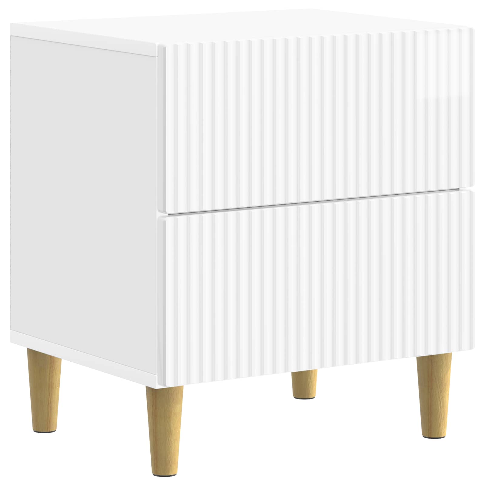 Armadio da Notte 2 pcs Bianco Lucido 43 x 34,5 x 48 cm | homemem39
