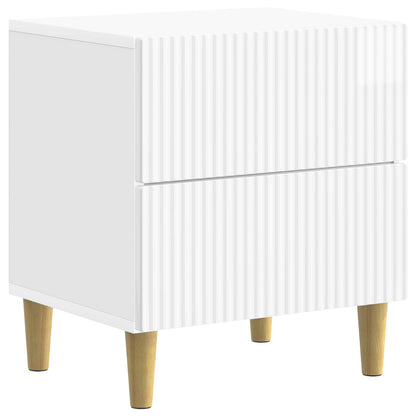 Armadio da Notte 2 pcs Bianco Lucido 43 x 34,5 x 48 cm | homemem39