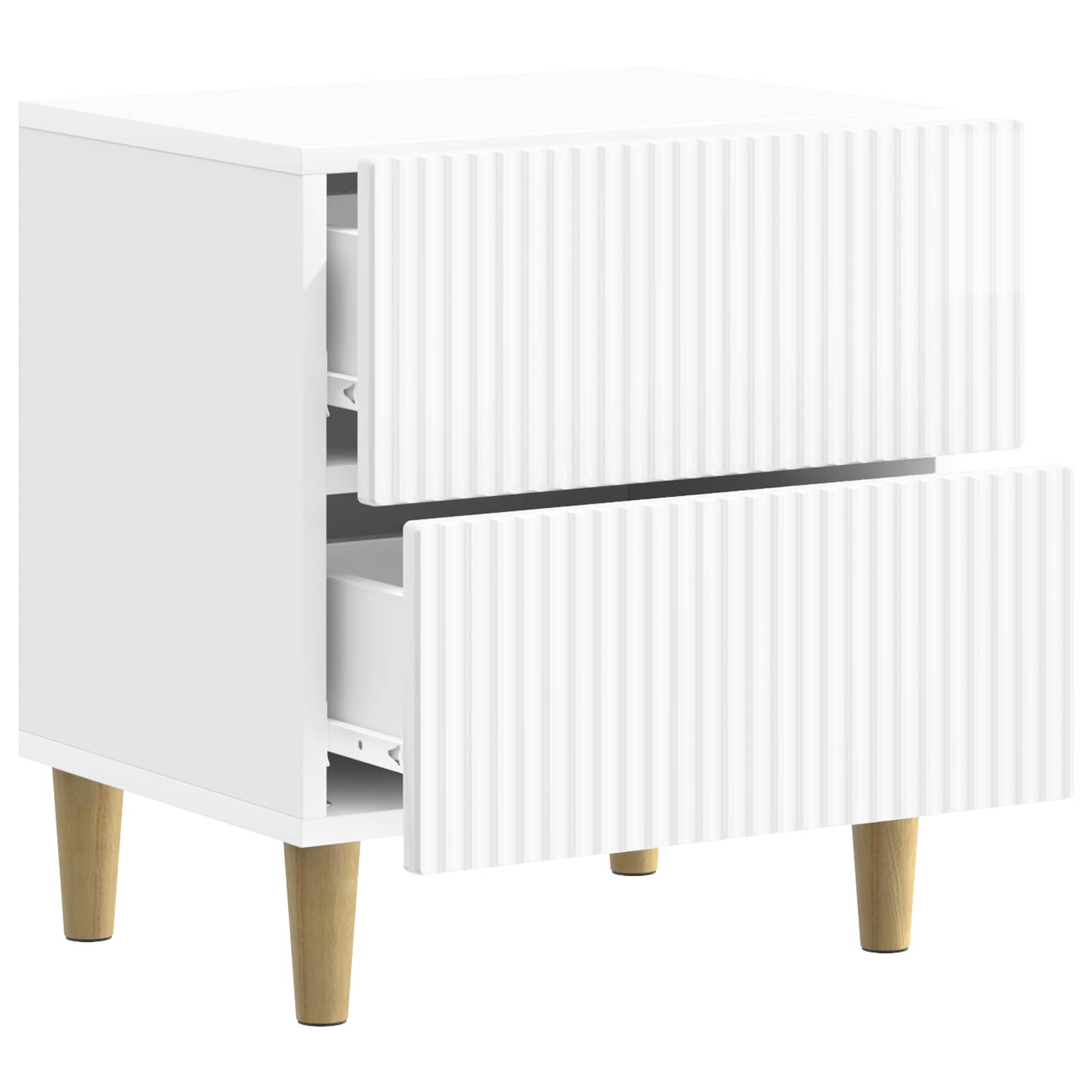 Armadio da Notte 2 pcs Bianco Lucido 43 x 34,5 x 48 cm | homemem39