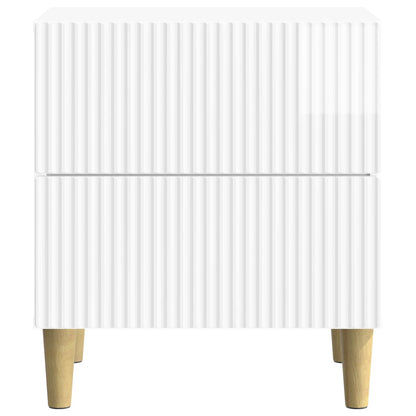 Armadio da Notte 2 pcs Bianco Lucido 43 x 34,5 x 48 cm | homemem39
