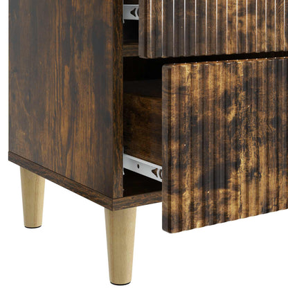 Armadio da Notte Rovere Fumo 43 x 34,5 x 48 cm | homemem39