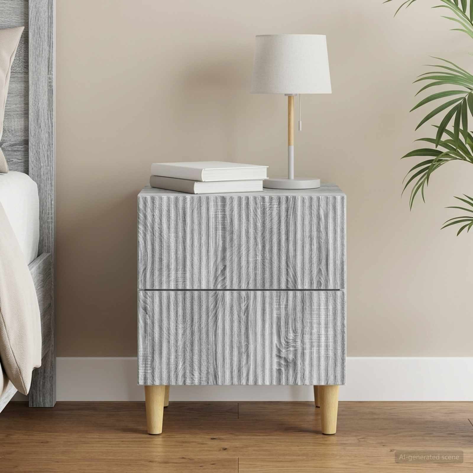 Armadio da Notte Grigio Sonoma 43 x 34,5 x 48 cm | homemem39