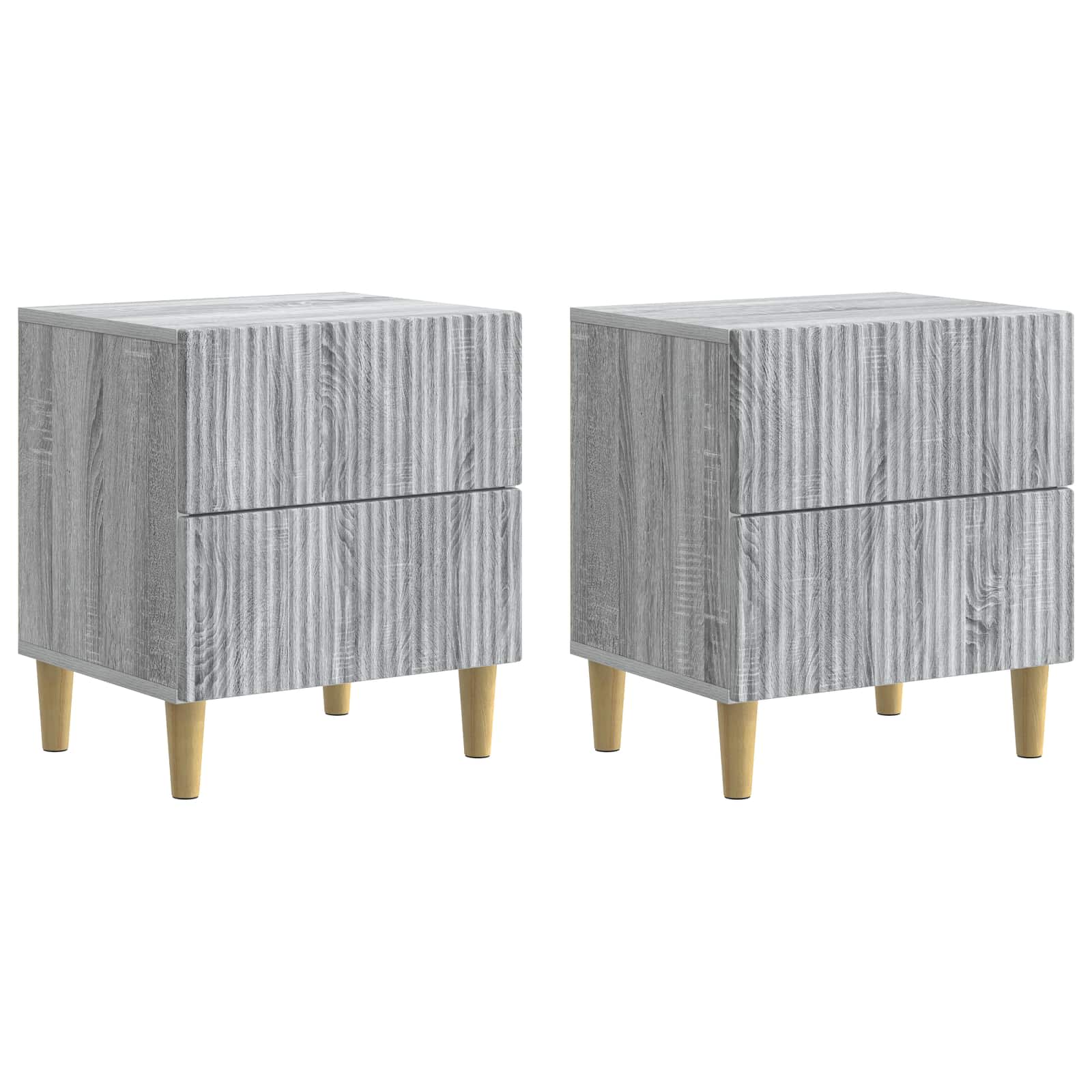 Armadio da Notte 2 pcs Grigio Sonoma 43 x 34,5 x 48 cm | homemem39