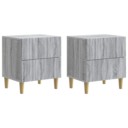 Armadio da Notte 2 pcs Grigio Sonoma 43 x 34,5 x 48 cm | homemem39
