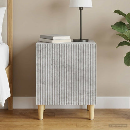 Armadio da Notte Grigio Cemento 43 x 34,5 x 50 cm | homemem39