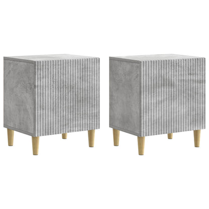 Armadio da Notte 2 pcs Grigio Cemento 43 x 34,5 x 50 cm | homemem39