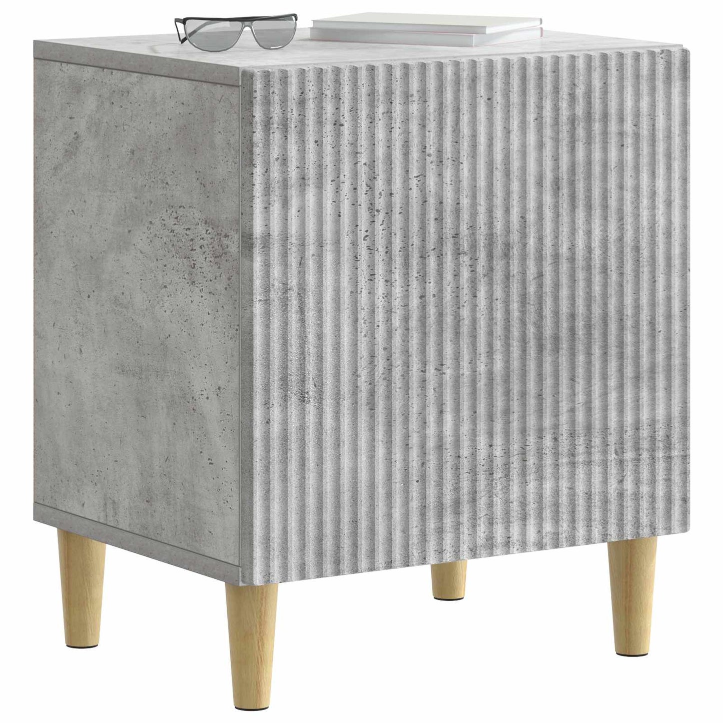 Armadio da Notte 2 pcs Grigio Cemento 43 x 34,5 x 50 cm | homemem39