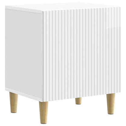 Armadio da Notte Bianco Lucido 43 x 34,5 x 50 cm | homemem39